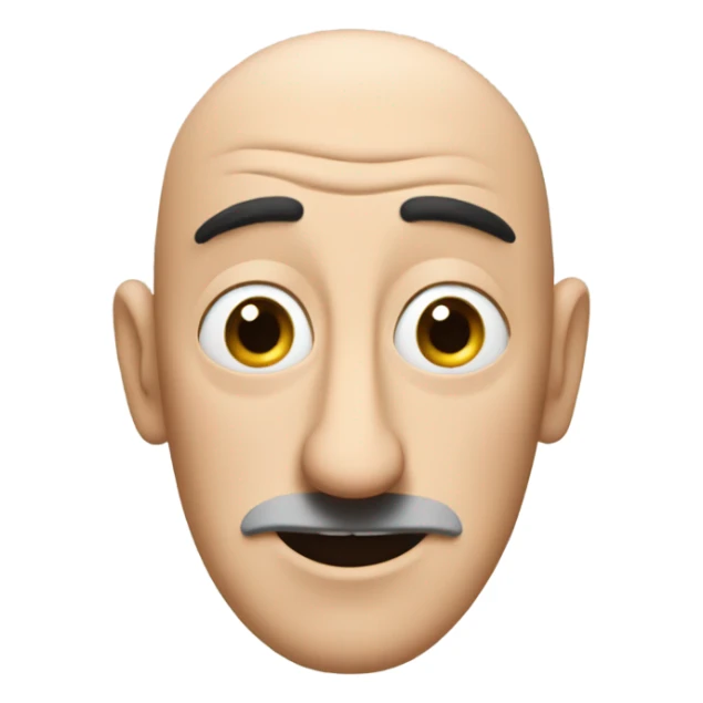 Gru from despicable me. short round man with long pointy nose. sticker