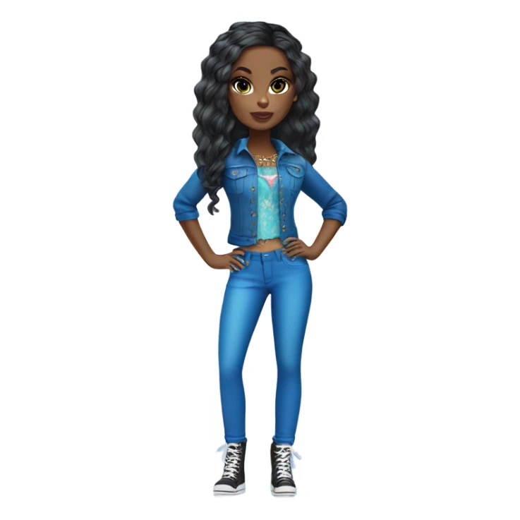 BratZ black girl in blue sticker