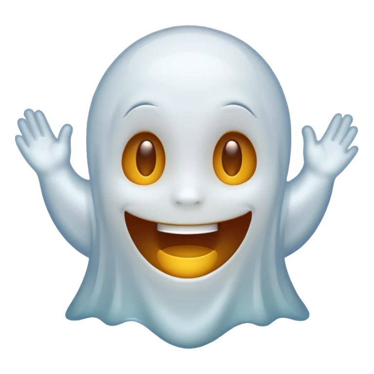 Emojis qui rigole fusionné avec l’emojis fantôme 👻 sticker