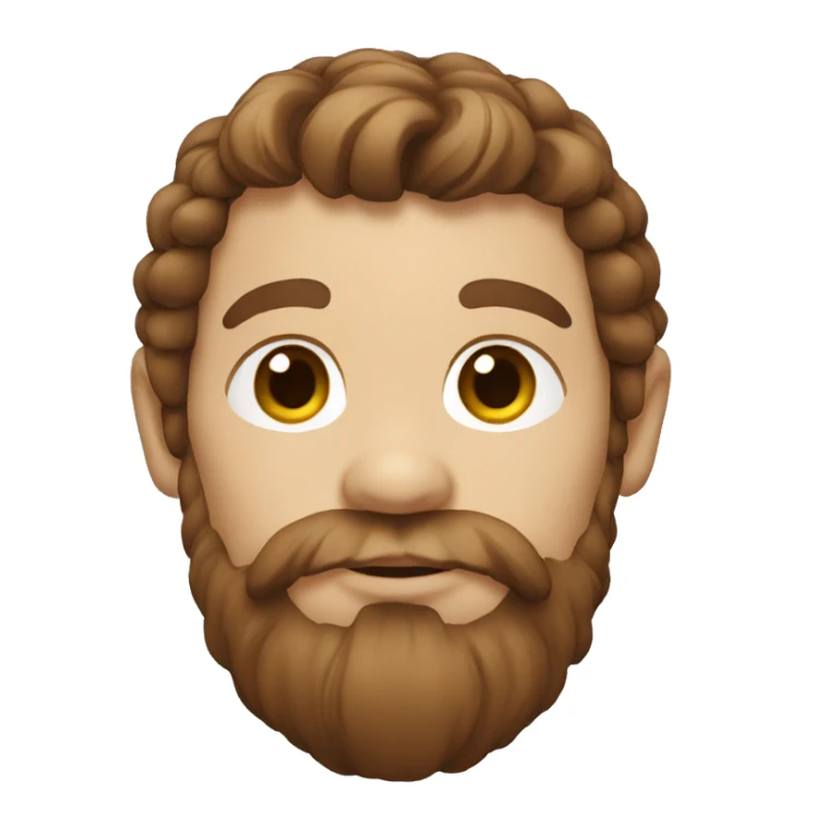 dwarf with brown hair and light highlights sticker