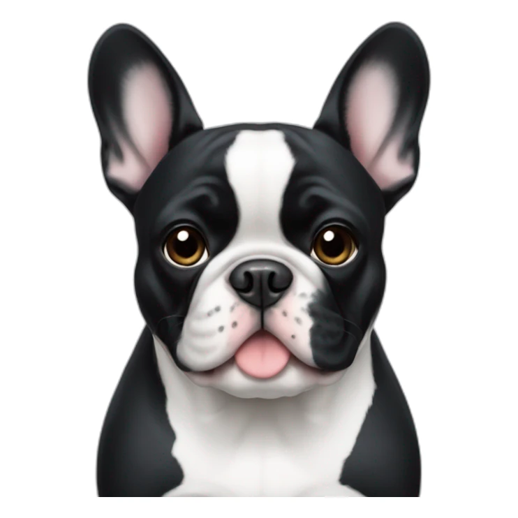 Black and white french bulldog sticker