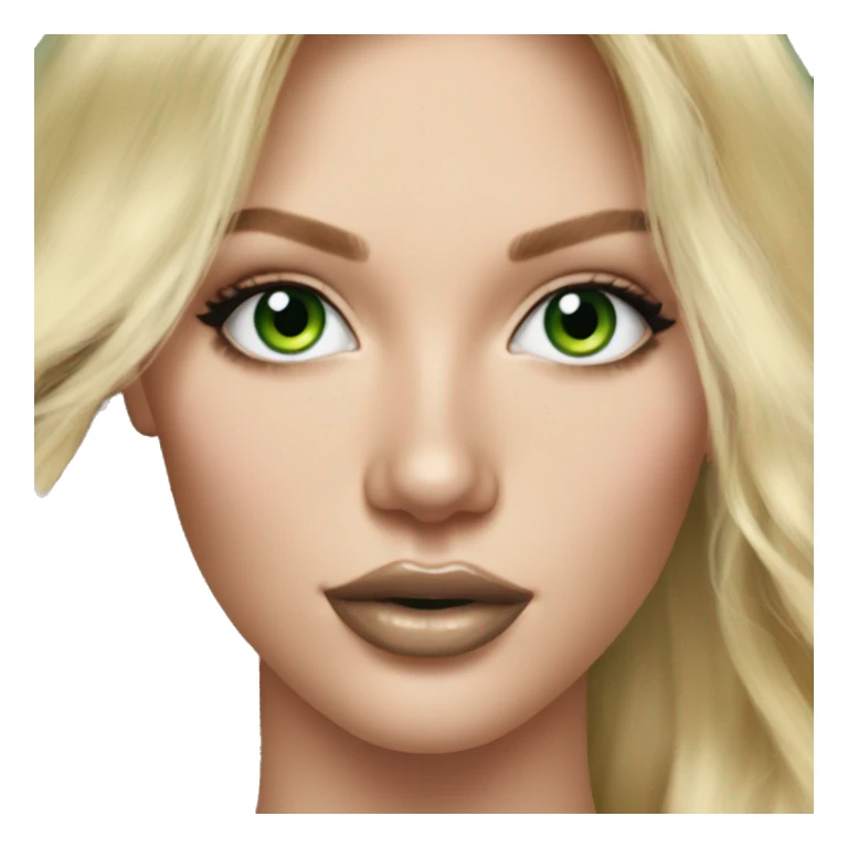 Realistic victoria secret model blonde green eyes  sticker