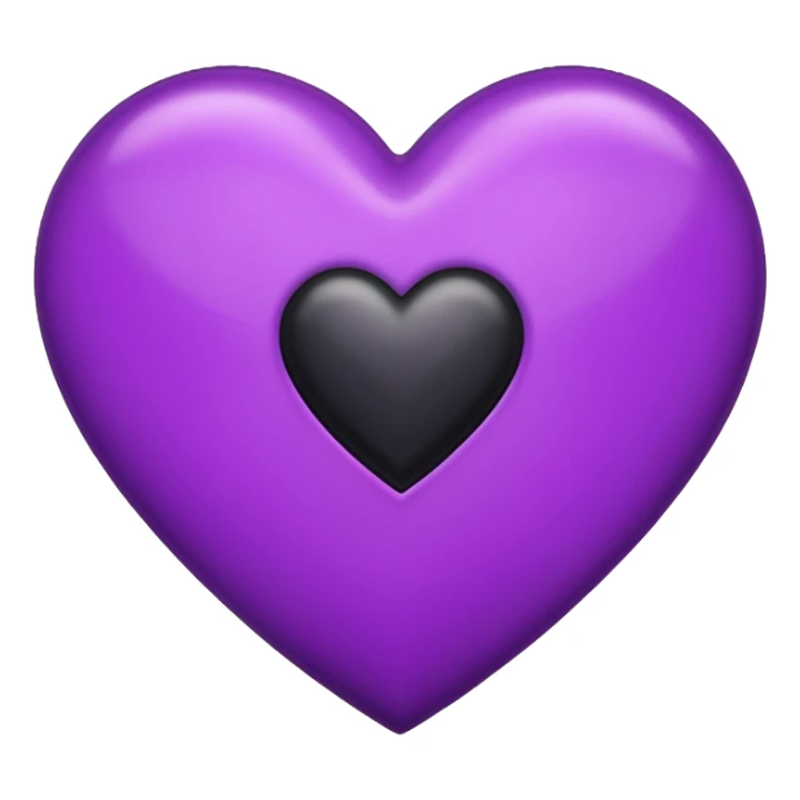 purple heart qith black hertagram on it sticker