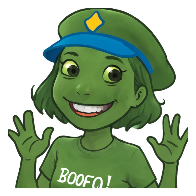 girl with hands around her name laughing choking sticker