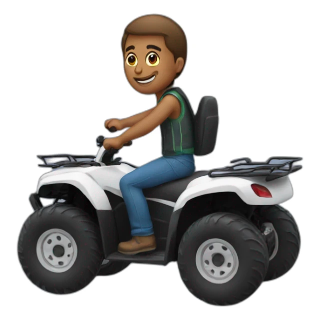 Man riding quad bike sticker