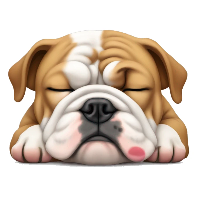 english bulldog sleeping sticker