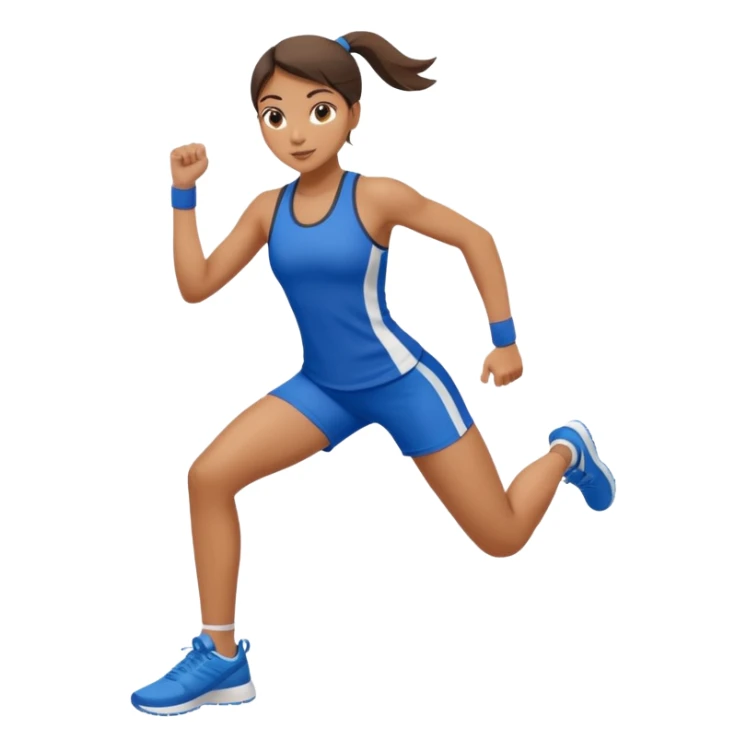 girl on sporty pose sticker
