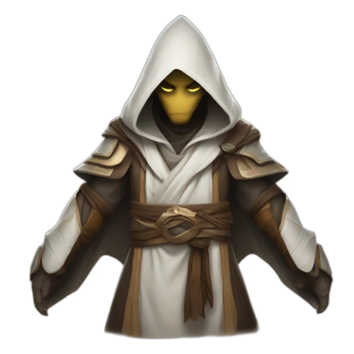 hooded jedi folding arms in world of warcraft sticker
