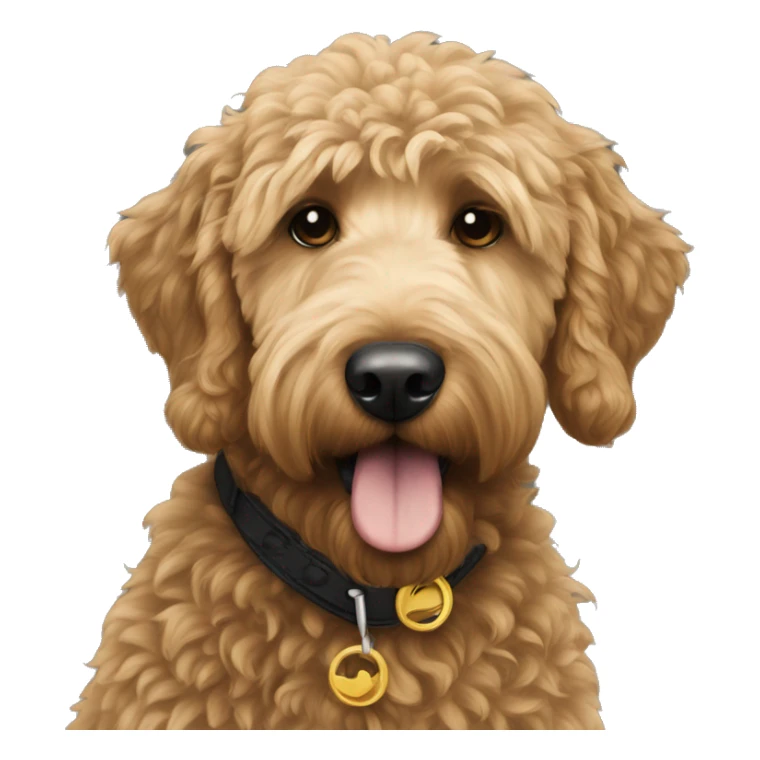golden doodle black sticker