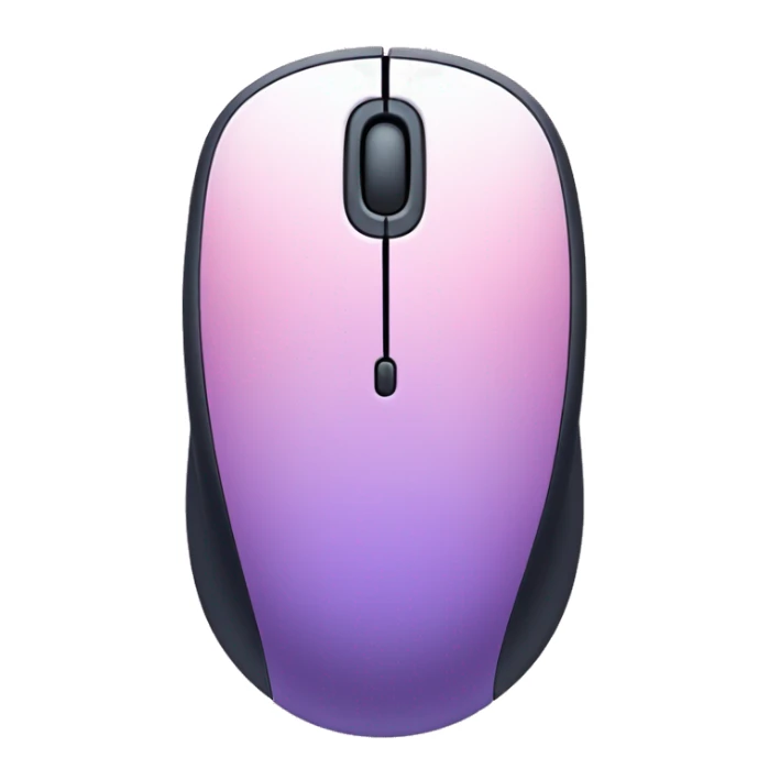 pastel purple to pink ombré computer mouse with accents  sticker