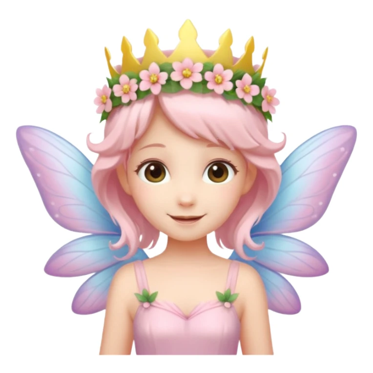 A tiny pastel fairy with glowing wings and a sweet smile
 sticker