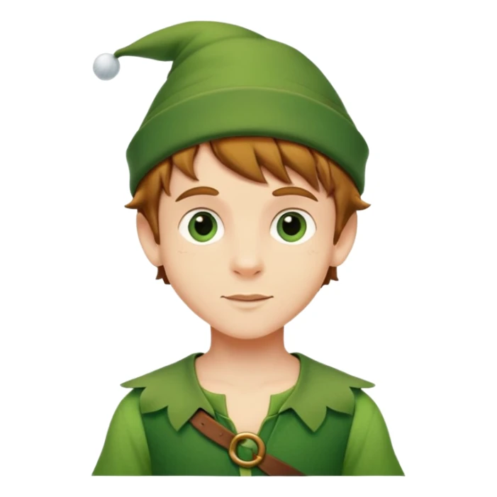 peter pan character in green outfit with hat sticker