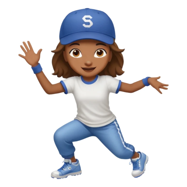 create a hiphop dance girl emoji sticker