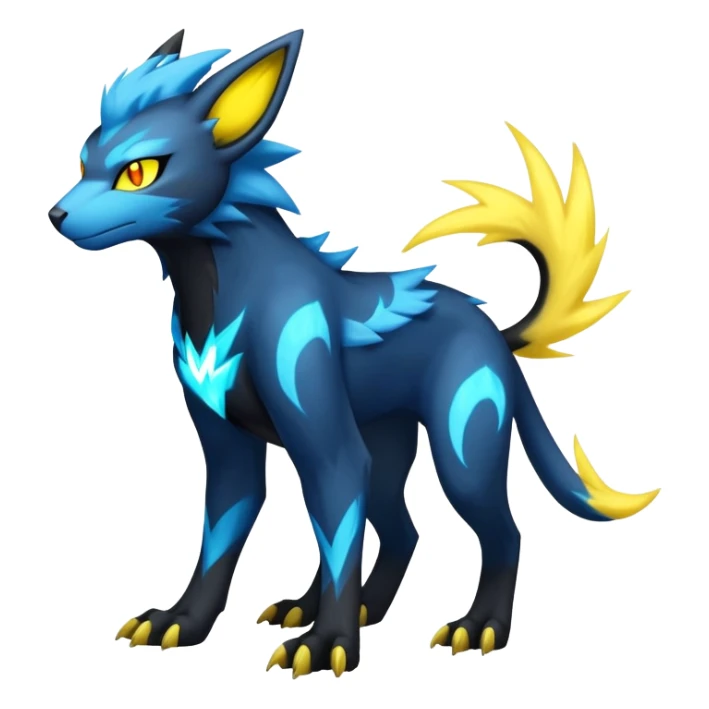 Manectric-Luxray-Draco-Fakémon-hybrid-creature (full body), 4 legs sticker
