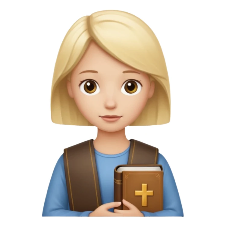Christian blond girl with Bible  sticker