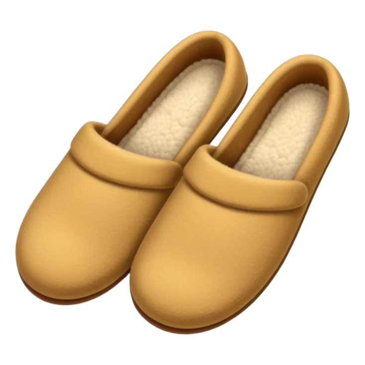 cozy beige autumn slippers sticker