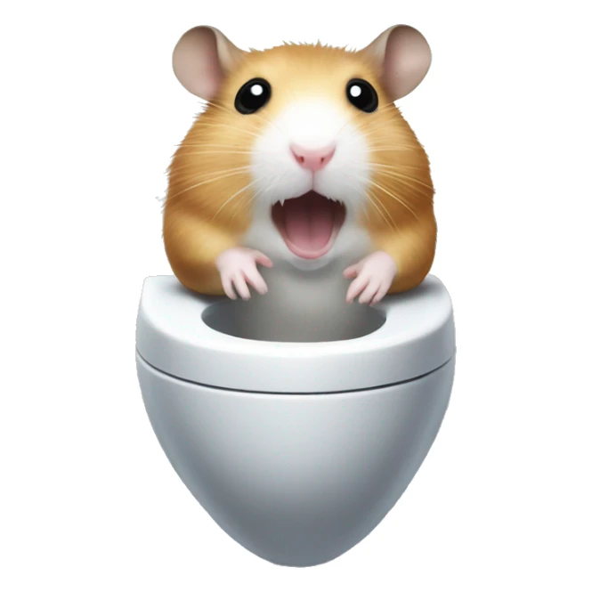hamster head in toilet sticker