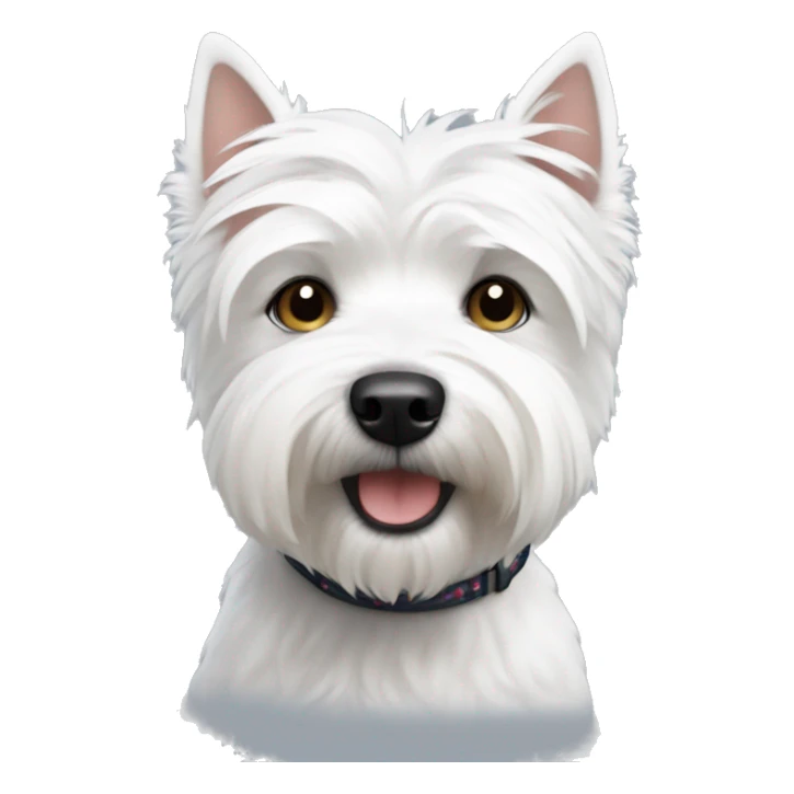 Generame un emoji de un perro westie sticker