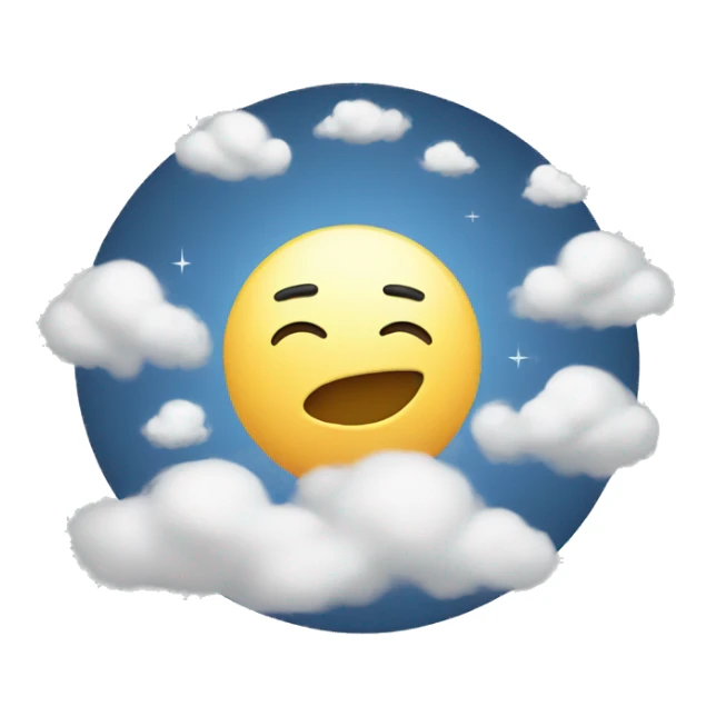 Moon cloud sticker