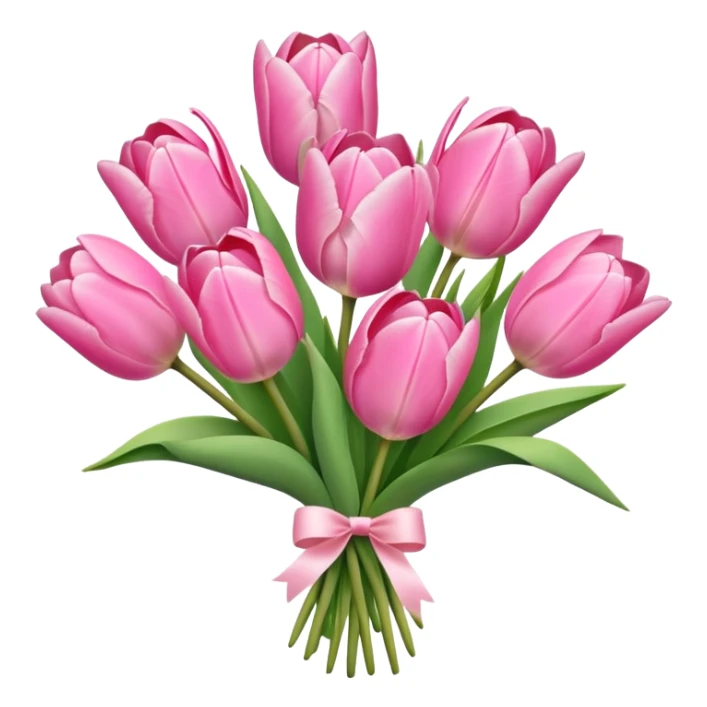 Bouquet of pink tulips sticker