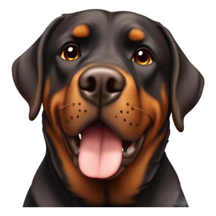 Rottweiler lab dog with a sooky face brown  colouring sticker