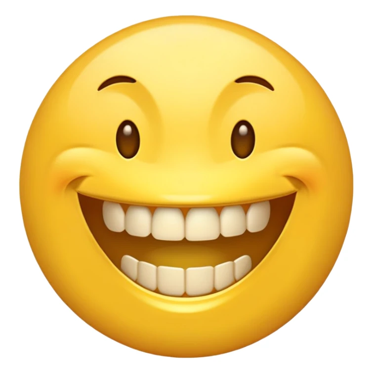 An emoji grinning with gold teeth  sticker
