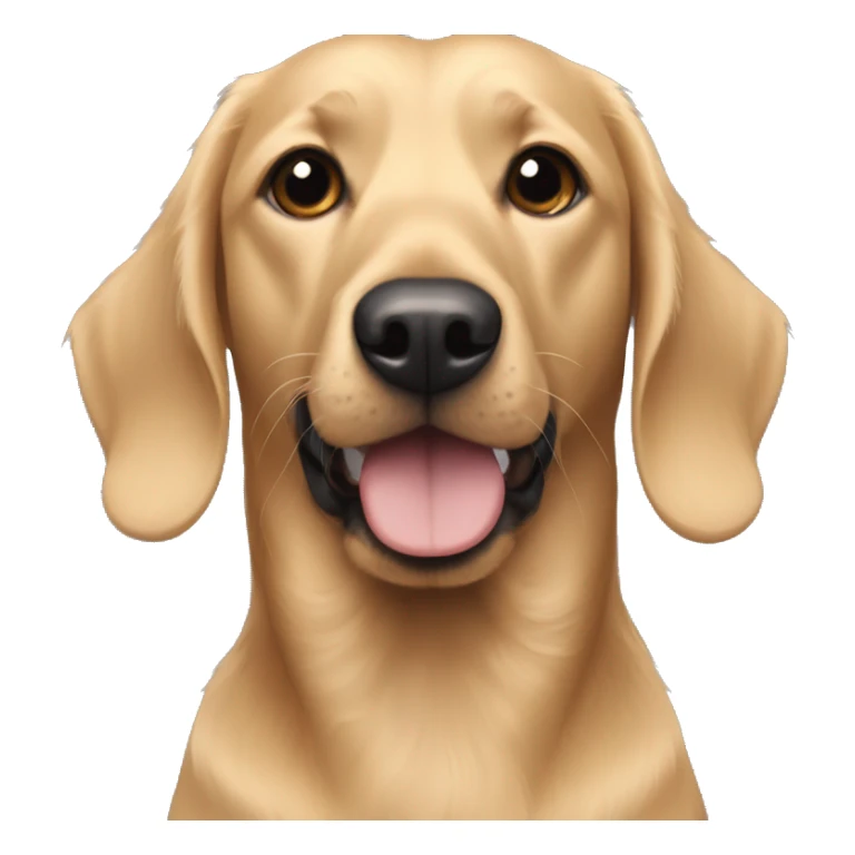 Black lab and fluffy blonde miniature dachshund  sticker