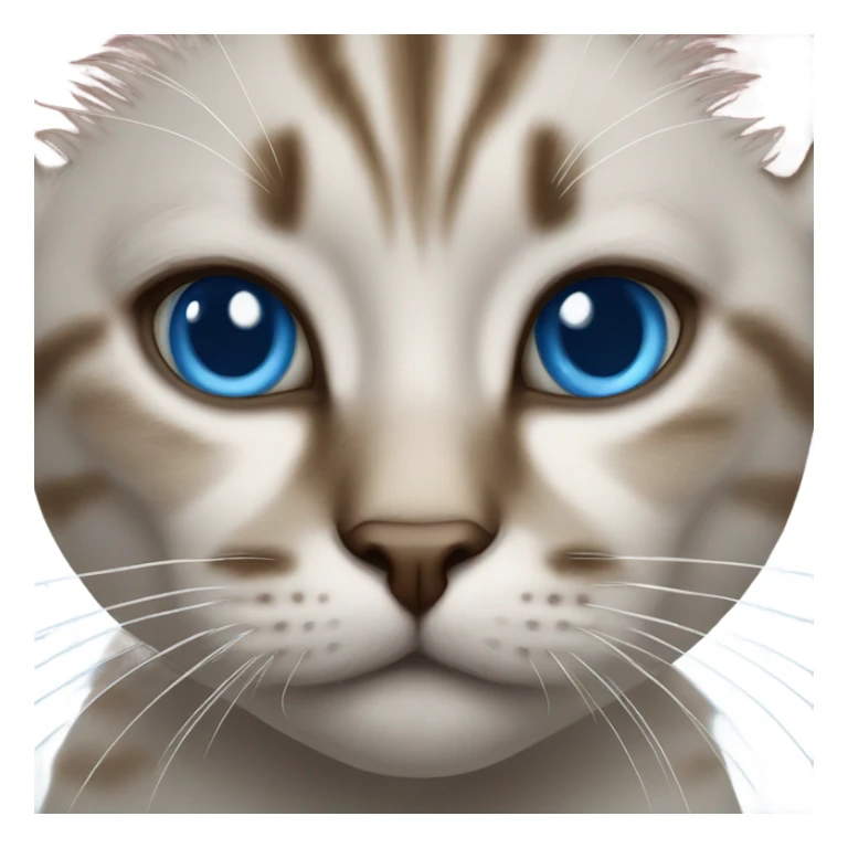 realistic close-up of cat with blue eyes sticker