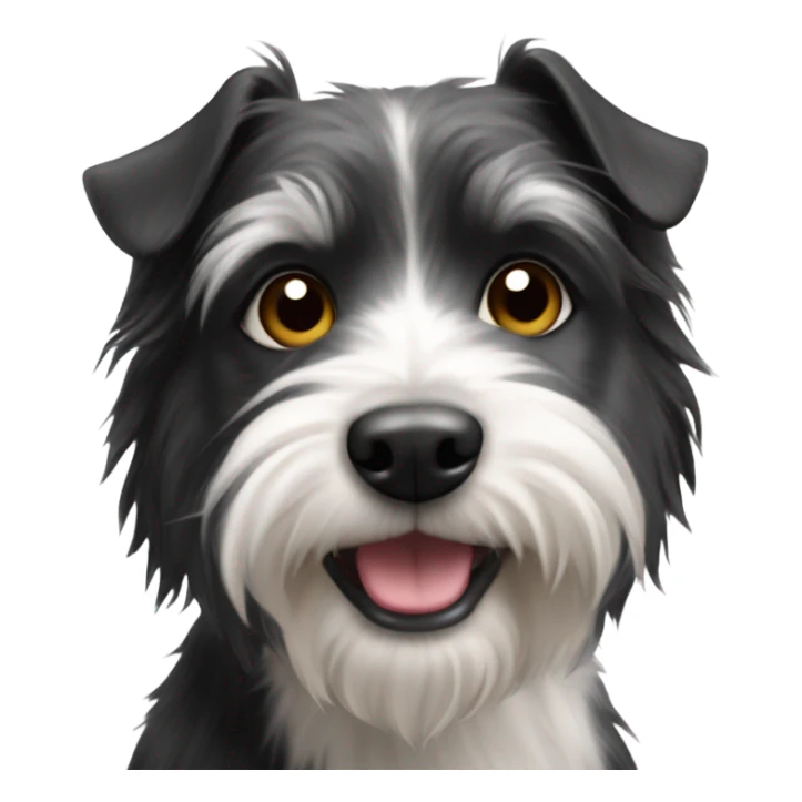Black and white Aussie terrier mix dog sticker