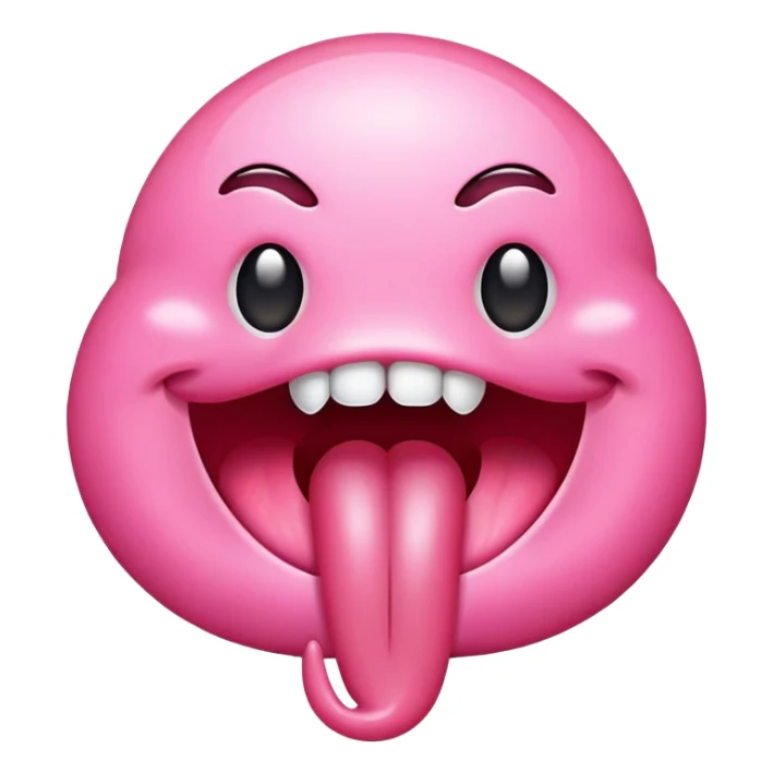 Mouth with tongue sticking out sticker