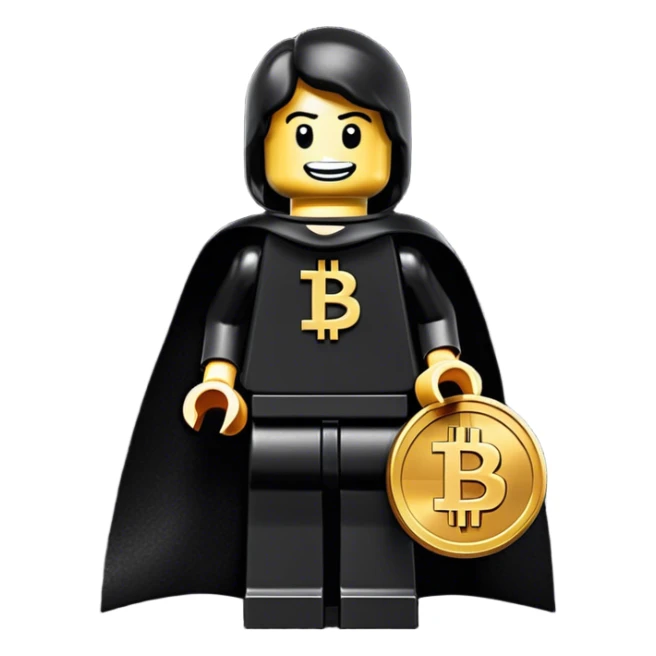 lego homme vêtement noir bitcoin sticker