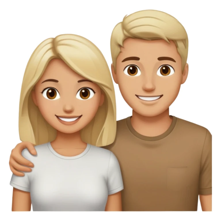  Girlfriend brunette boyfriend blond  sticker