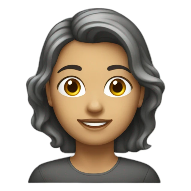 mulher branca com cabelo castanho escuro estudante de administração sticker