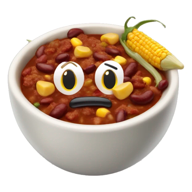 Chilli con carne with corn pieces and kidney beans sticker
