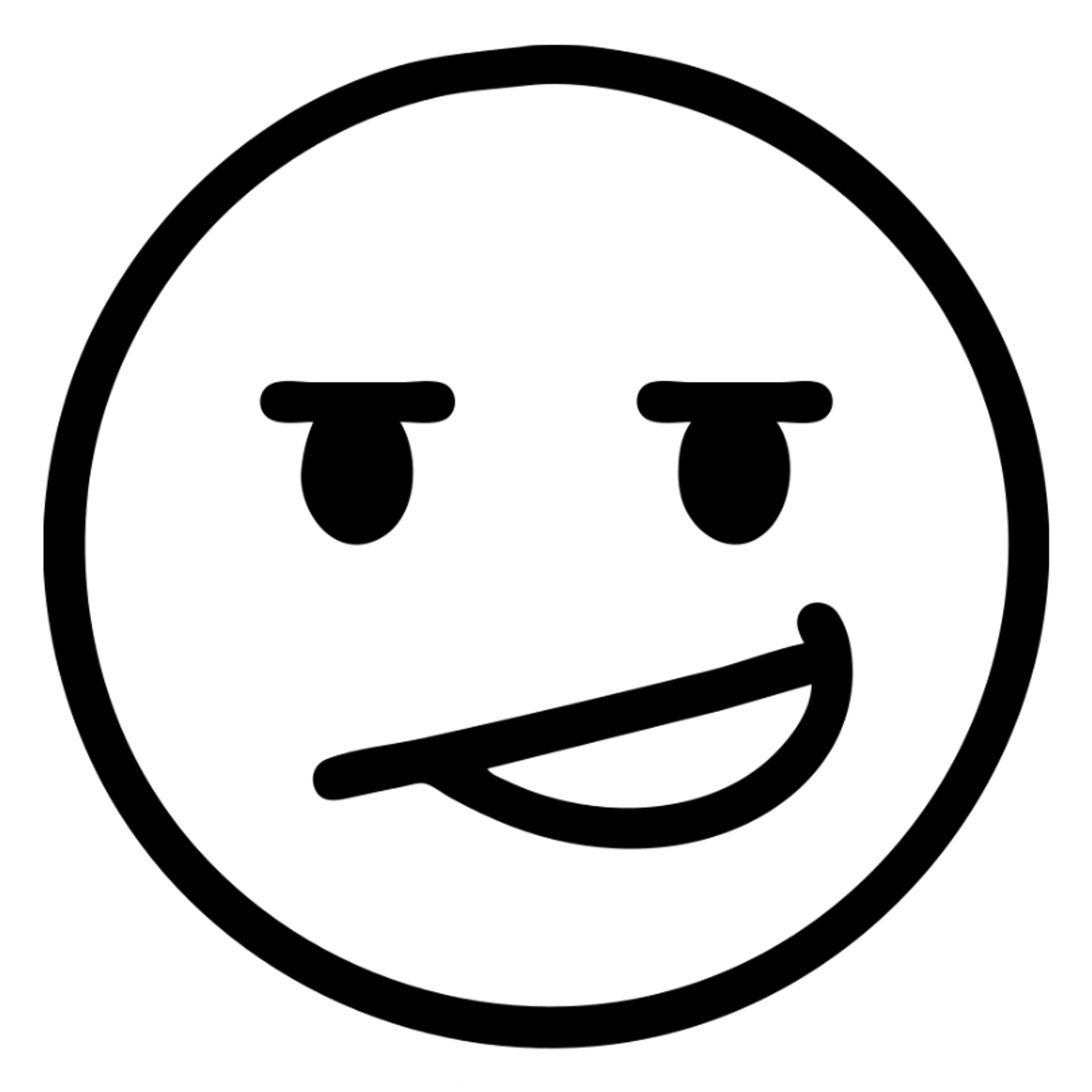 sarcastic emoji with simple and expressive icon style sticker