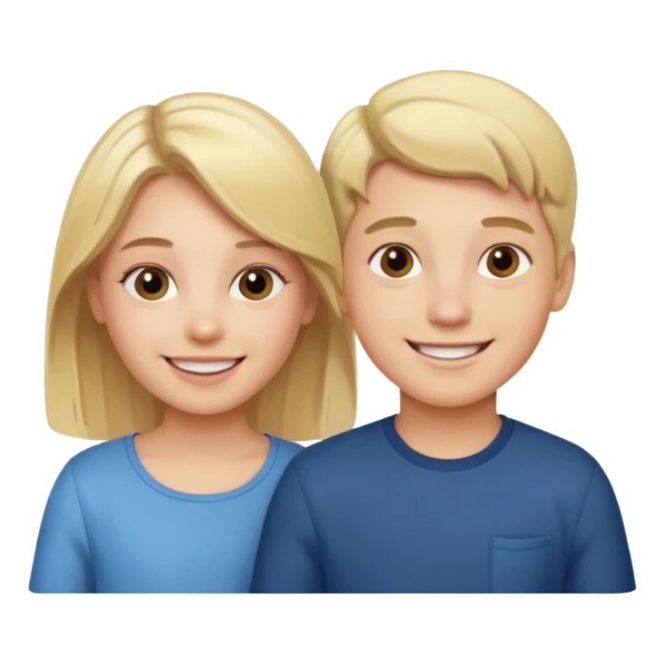 boy and girl twins sticker
