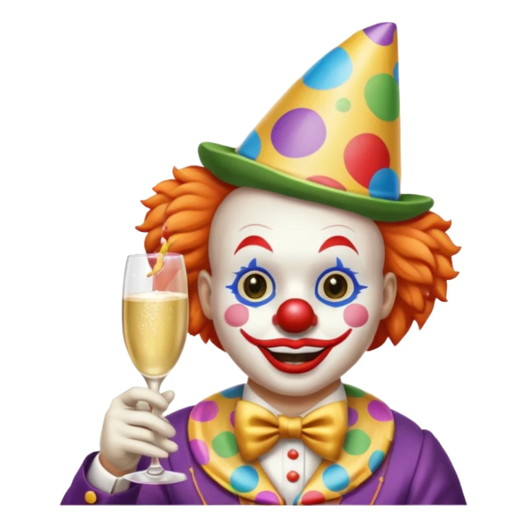 Clown on New Year’s Eve 2026 sticker
