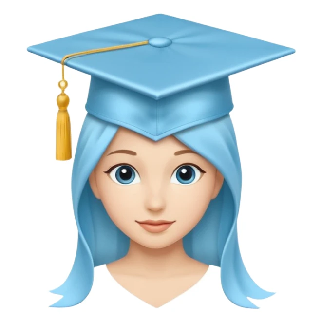 cappello da laurea per un corso terminato blu celeste danza aerea esame bello piccolo sticker