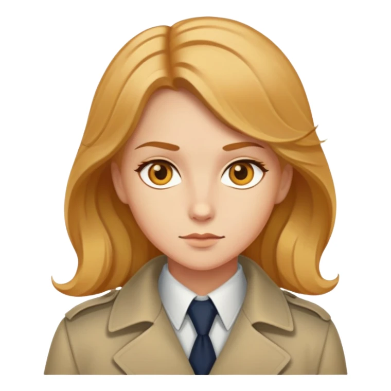 Bal gözlü orta saçlı bal renkli saçlı dedektif sticker