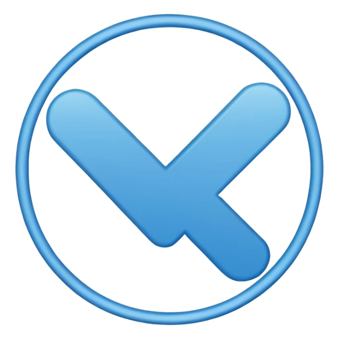 The blue check mark and the check mark itself should be in the middle without shadows.  sticker