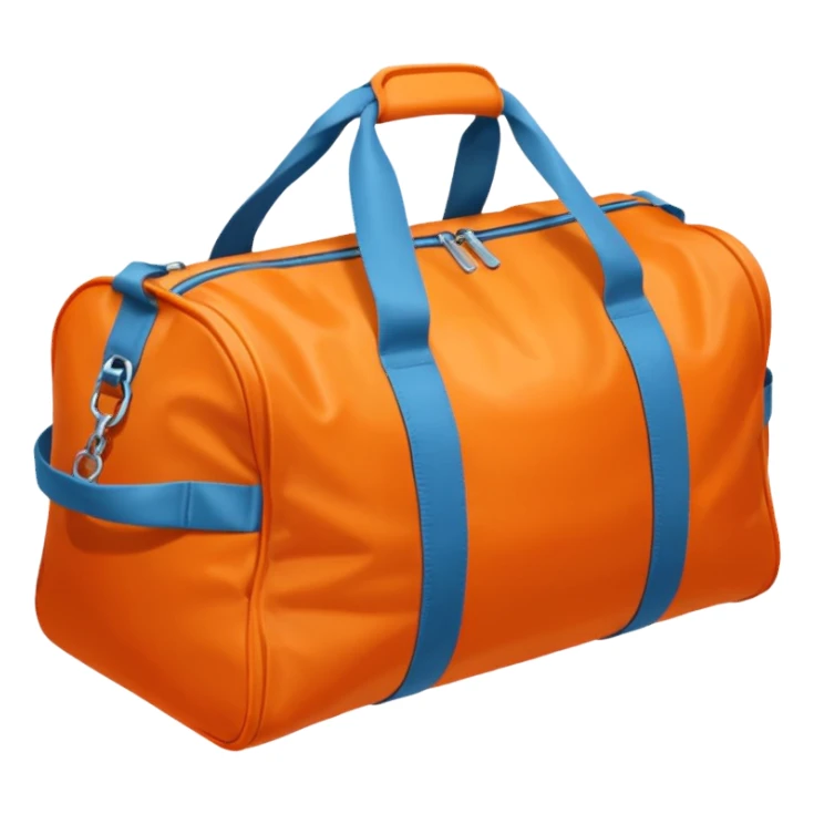 sac de sport orange sans motif sticker