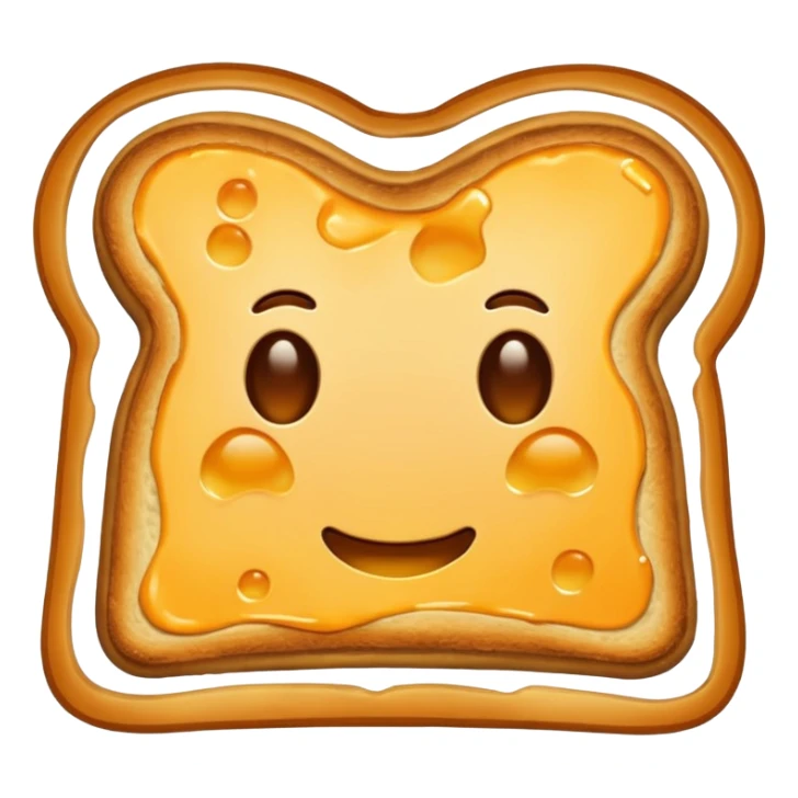 Cheese toast iphone emoji  closed sticker