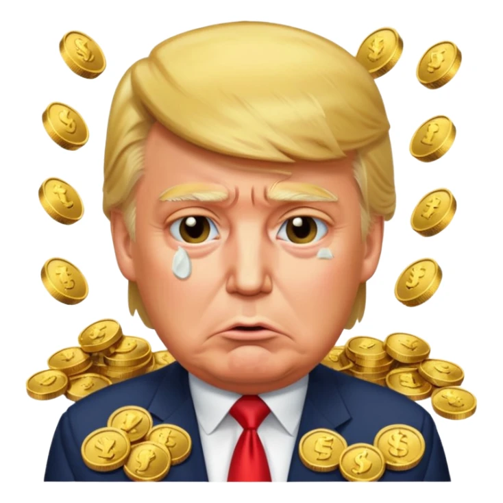 Donald trump qui pleur de l’argent sticker