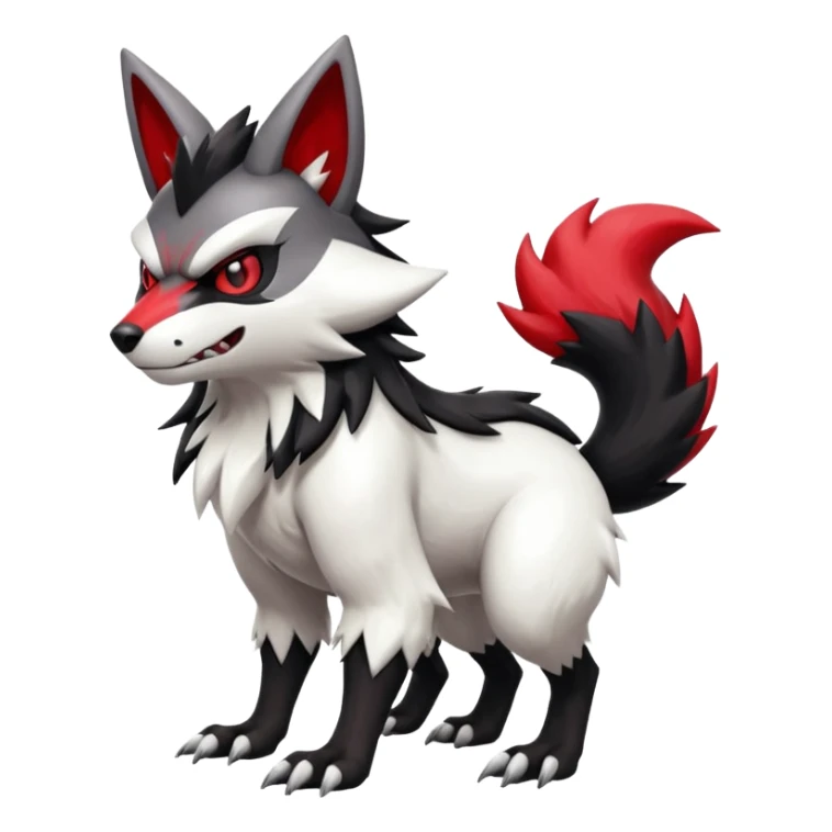 Shiny furry cool Zangoose-Obstagoon-fusion sticker
