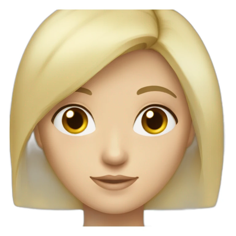 Female robot blond hair hazel eyes Slavic sticker