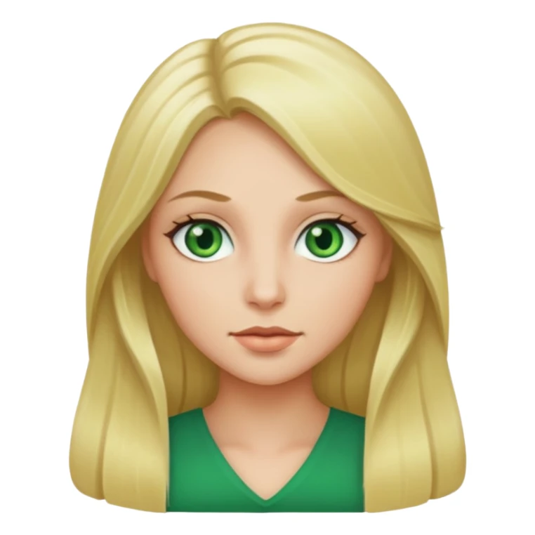 green eyes blonde long hair sticker