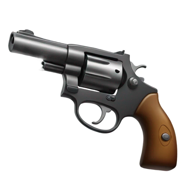 A revolver with a long cigarette instead of a barrel, with smoke rising  sticker