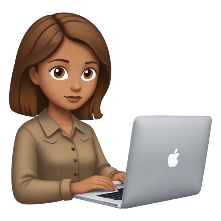 Chica old money viendo su MacBook  sticker