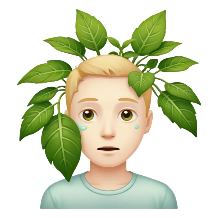 Dehydrated person as a houseplant  sticker