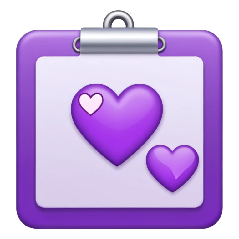 checklist purple heart emoji sticker